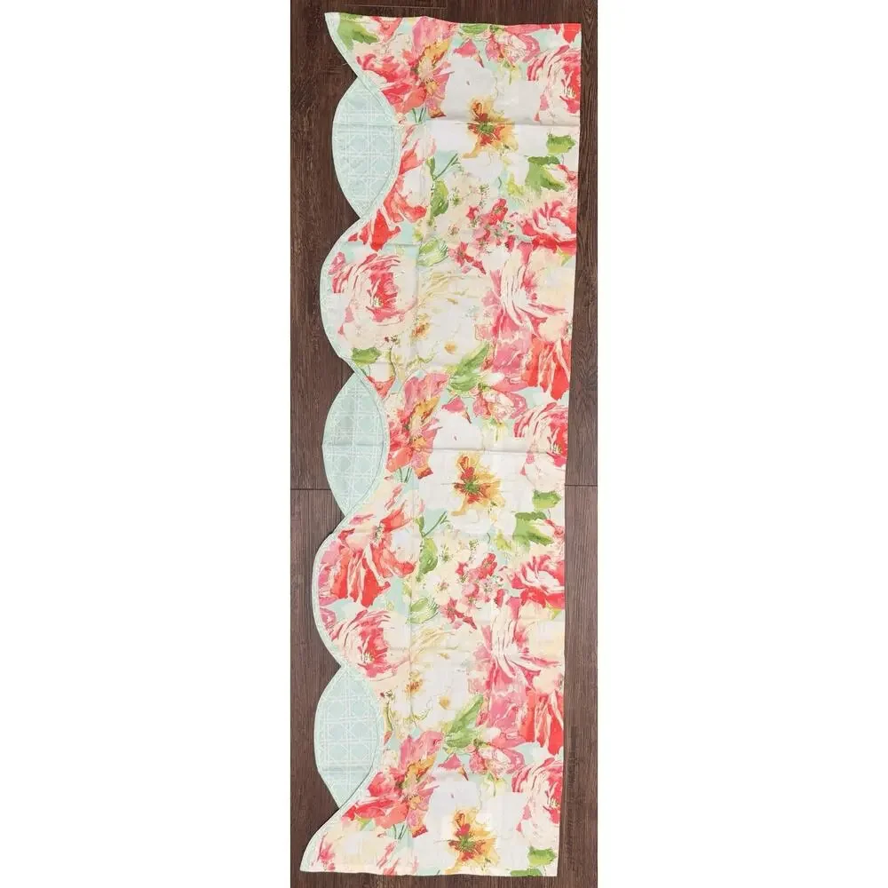 Waverly Petal Floral Window Valance 60x16 Scalloped Curtain JCP NIP Cotton